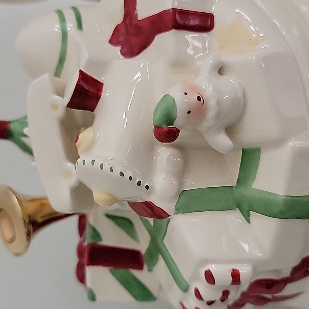 Vintage 1999 Lenox Holiday Collection Santa Skates Cookie Jar - Picture 8 of 13
